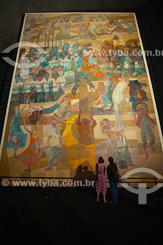  Subject: Exhibition War and Peace in Latin America Memorial - Peace panel of Candido Portinari that was restored and is part of the acquis of the UN in New York / Place: Sao Paulo city - Sao Paulo state (SP) - Brazil / Date: 03/2012 