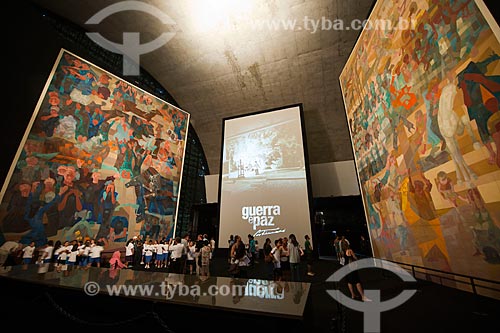 Subject: Exhibition War and Peace in Latin America Memorial - War and Peace panel of Candido Portinari that have been restored and are part of the acquis of the UN in New York / Place: Sao Paulo city - Sao Paulo state (SP) - Brazil / Date: 03/2012 