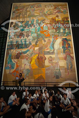  Subject: Exhibition War and Peace in Latin America Memorial - Peace panel of Candido Portinari that was restored and is part of the acquis of the UN in New York / Place: Sao Paulo city - Sao Paulo state (SP) - Brazil / Date: 03/2012 