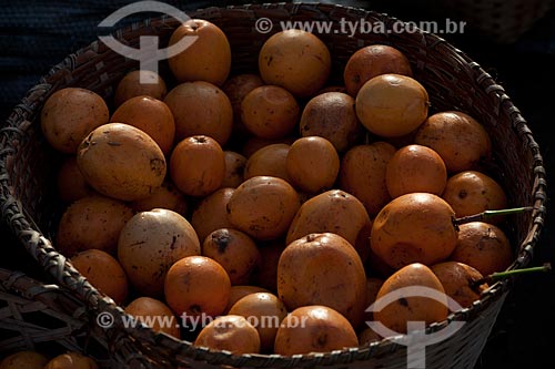  Subject: Basket with passion fruit in the Market of Santa Ines Ramp (Acai Ramp) / Place: Macapa city - Amapa state (AP) - Brazil / Date: 04/2012 