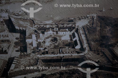  Subject: Reproduction of aerial photo of Sao Jose de Macapa Fortress (1782) - Collection of Fortress / Place: Macapa city - Amapa state (AP) - Brazil / Date: 04/2012 
