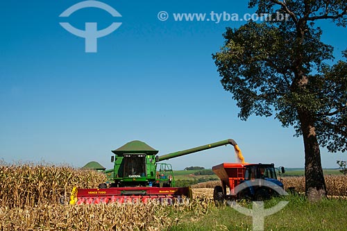  Subject: Unloading corn in rural zone of Itapeva city / Place: Itapeva city - Sao Paulo state (SP) - Brazil / Date: 02/2012 