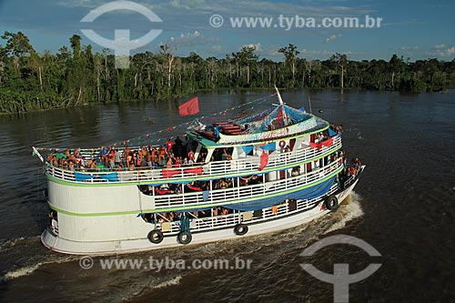  Subject: Passenger boat on the Amazon River between the towns of Urucurituba and Manaus / Place: Urucurituba city - Amazonas state (AM) - Brazil / Date: 07/2012 