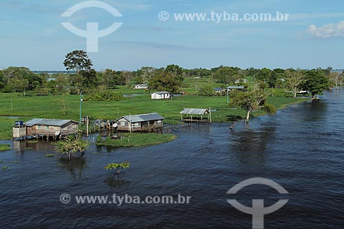  Subject: House on Amazon River in flood season / Place: Itacoatiara city - Amazonas state (AM) - Brazil / Date: 07/2012 