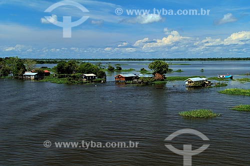  Subject: Houses on Amazon River in flood season / Place: Manaus city - Amazonas state (AM) - Brazil / Date: 07/2012 