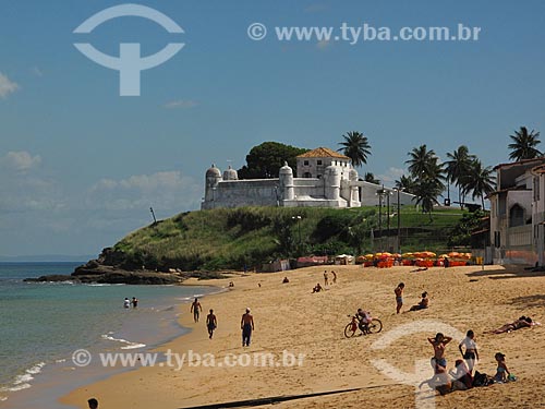  Subject: Boa Viagem Beach and Monte Serrat Fort / Place: Boa Viagem neighborhood - Salvador city - Bahia state (BA) - Brazil / Date: 07/2012 