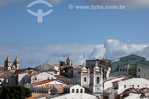  Subject: View of Pelourinho - with partial view of the Nossa Senhora do Rosário dos Pretos Church (XVIII century) / Place: Salvador city - Bahia state (BA) - Brazil / Date: 07/2012 