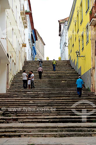  Subject: Staircase and houses and the historic city center of Sao Luis / Place: Sao Luis city - Maranhao state (MA) - Brazil / Date: 05/2012 