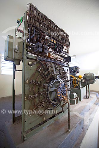  Subject: The elevator machine room - control panel with selector stop - QKII Schindler modelo (1950) / Place: Rio de Janeiro city - Rio de Janeiro state (RJ) - Brazil / Date: 08/2012 
