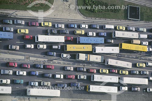  Subject: Traffic jam at Presidente Vargas Avenue - Praca Onze (Eleven Square) / Place: Rio de Janeiro city - Rio de Janeiro state (RJ) - Brazil / Date: Década de 90 