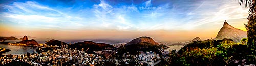  Subject: Christ the Redeemer Botafogo Bay and Sugar Loaf seen from Mirante Dona Marta (Dona Marta observatory) / Place: Rio de Janeiro city - Rio de Janeiro state (RJ) - Brazil / Date: 09/2012 