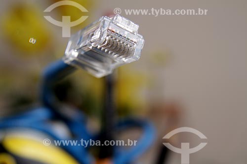  Subject: Detail of wire and connector rj45 / Place: Rio de Janeiro state (RJ) - Brazil / Date: 06/2012 