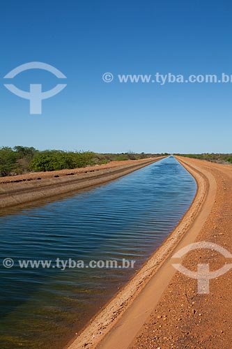  Main Irrigation channel of the Pontal Project which intends lead water the São Francisco River to agricultural areas dried the state of Pernambuco - in the region called Depression the São Francisco River located to the north of Petrolina   - Petrolina city - Pernambuco state (PE) - Brazil