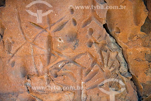  Subject: Rupestrian inscriptions in the cave Breus in Catimbau National Park / Place: Buique city - Pernambuco state (PE) - Brazil / Date: 08/2012 