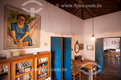  Subject: Interior of the house headquarters of Farm Nao me Deixes that belonged to Rachel de Queiroz and that integrate the Private Reserve of Natural Heritage / Place: Daniel de Queiroz district - Quixada citty - Ceara state (CE) - Brazil / Date: 1 