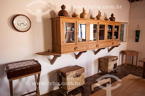  Subject: Interior of the house headquarters of Farm Nao me Deixes that belonged to Rachel de Queiroz -  And that integrate the Private Reserve of Natural Heritage / Place: Daniel de Queiroz district - Quixada citty - Ceara state (CE) - Brazil / Date 
