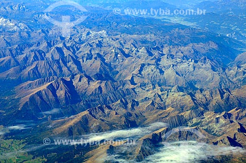  Subject: Aerial view of the European Alps / Place: Near to Austria - Europe / Date: 10/2010 