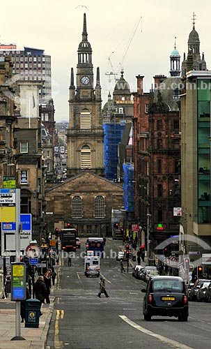  Subject: West George Street with the Sao Jorge Tron Church / Place: Glasgow city - Scotland - United Kingdom - Europe / Date: 11/2010 