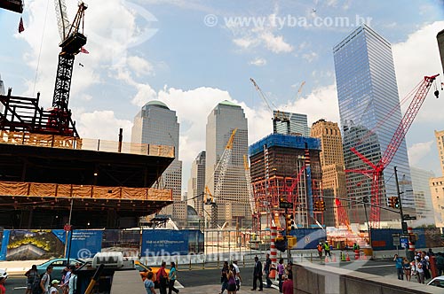  Ground Zero of the World Trade Center - Construction site of the towers at the same place where the Twin Towers were destroyed in the complex after the terrorist attacks of September 11, 2001  - New York - New York - United States of America