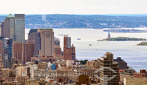  Subject: Buildings with Hudson River and Statue of Liberty in the background / Place: Manhattan - New York - United States of America - North America / Date: 09/2010 