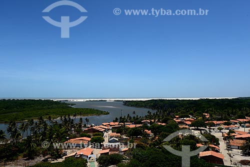  Subject: Village of Mandacaru and Preguicas river viewed from the lighthouse of Mandacaru / Place: Mandacaru - Barreirinhas city - Maranhao state (MA) - Brazil / Date: 10/2012 