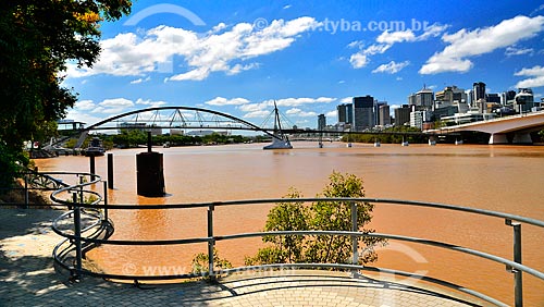  Subject: Brisbane River with the Goodwill Bridge (2001) in the background / Place: Brisbane city - Queensland state - Australia - Oceania / Date: 01/2011 