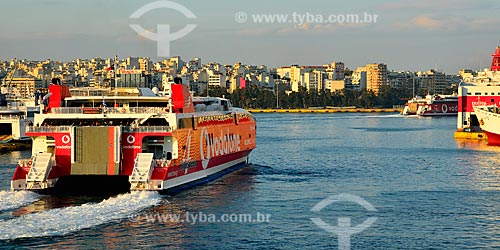  Subject: Ferries making the course between the Greek islands / Place: Piraeus city - Greece - Europe / Date: 04/2011 