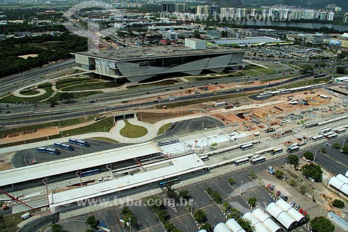  Subject: View of Bosque da Barra in the background, Music City and terminal BRT (Bus Rapid Transit) on the right / Place: Barra da Tijuca neighborhood - Rio de Janeiro city (RJ ) - Brazil / Date: 01/12 