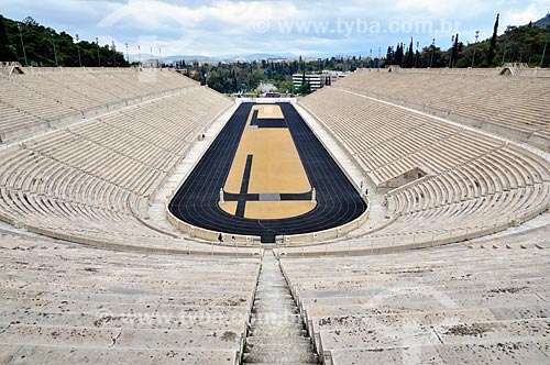  Subject: Panathinaikos Stadium (1896) - where were played the first Olympic Games of the modern era / Place: Athens city - Greece - Europe / Date: 04/2011 