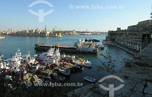  Subject: Boats berthed in Quarry Wharf / Place: Valletta city - Republic of Malta - Europe / Date: 06/2008 
