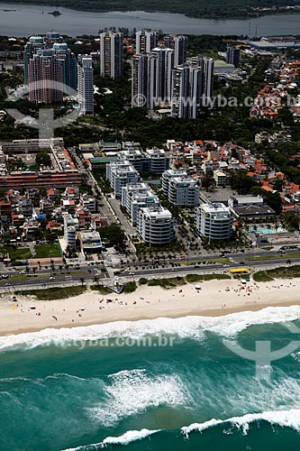  Subject: View of Barra da Tijuca Beach and avenue Sernambetiba and lagoon Marapendi the background / Place: Rio de Janeiro city - Rio de Janeiro state (RJ) - Brazil / Date: 12/2012 