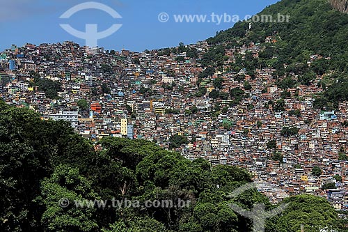  Subject: View of the slum of Rocinha / Place: Sao Conrado neighborhood - Rio de Janeiro city - Rio de Janeiro state (RJ) - Brazil / Date: 12/2012 