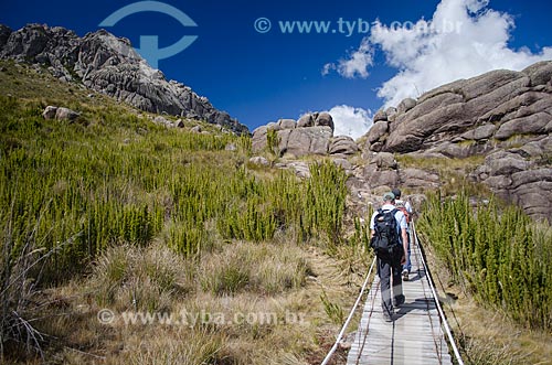  Subject: Suspension bridge in trail to Agulhas Negras Peak / Place: Itatiaia city - Rio de Janeiro state (RJ) - Brazil / Date: 08/2012 