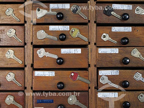  Subject: Boxes with keys / Place: Sao Paulo city - Sao Paulo state (SP) - Brazil / Date: 08/2010 