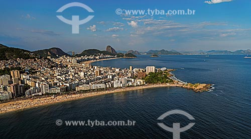  Subject: View of Ipanema and Copacabana beach and Sugar Loaf in the background / Place: Rio de Janeiro city - Rio de Janeiro state (RJ) - Brazil / Date: 12/2012 