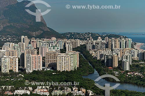 Subject: View of Marapendi channel and buildings of Barra da Tijuca / Place: Barra da Tijuca neighborhood - Rio de Janeiro city  (RJ)  -  Brazil / Date: 12/2012 