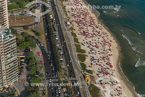  Subject: View of Barra da Tijuca Beach and avenue Sernambetiba / Place: Barra da Tijuca neighborhood - Rio de Janeiro city - Rio de Janeiro state (RJ) - Brazil / Date: 12/2012 
