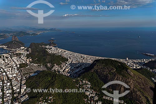  Subject: Aerial view of part of the neighborhoods of Botafogo and Copacabana / Place: Rio de Janeiro city - Rio de Janeiro state (RJ) - Brazil / Date: 12/2012 