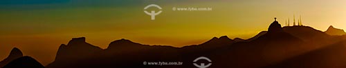  Subject: Sunset on Corcovado Mountain / Place: Cosme Velho neighborhood - Rio de Janeiro city - Rio de Janeiro state (RJ) - Brazil / Date: 01/2013 