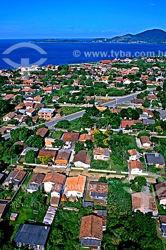  Subject: View of houses and beach / Place: Penha city - Santa Catarina state (SC) - Brazil / Date: 1995 