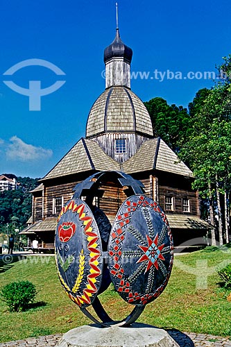  Ukrainian Memorial (a replica of the church of San Miguel in the Sierra do Tigre in the municipality of Mallet) - inaugurated in 1995 in homage to the centenary of the arrival of the colonizers Ukrainians   - Curitiba city - Parana state (PR) - Brazil