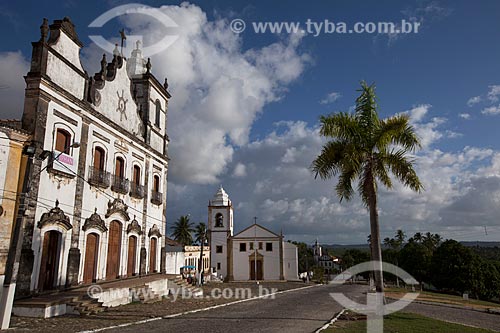  Subject: Sagrado Coracao de Jesus Church and Convent (1742) with the Church of Saints Cosme and Damiao (1535) in the background - considered the oldest church in Brazil / Place: Igarassu city - Pernambuco state (PE) - Brazil / Date: 01/2013 