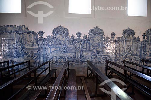  Subject: Portuguese tiles of Santo Antonio Church (1588) / Place: Igarassu city - Pernambuco state (PE) - Brazil / Date: 01/2013 