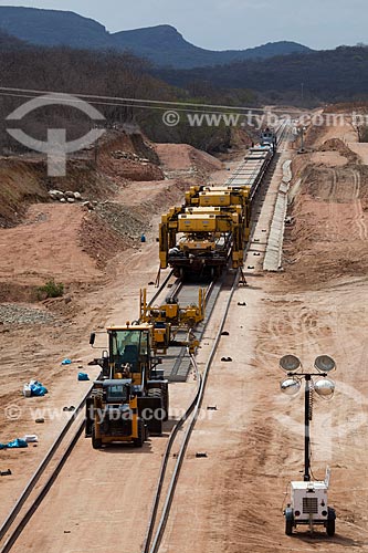  Subject: Construction of the New Transnordestina Railroad near to Betania city / Place: Betania city - Pernambuco state (PE) - Brazil / Date: 01/2013 