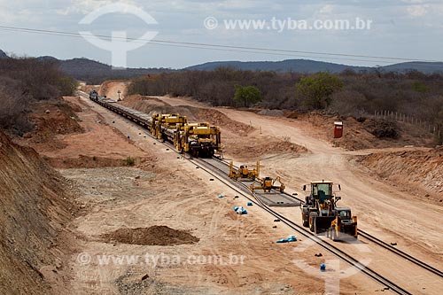  Subject: Construction of the New Transnordestina Railroad near to Betania city / Place: Betania city - Pernambuco state (PE) - Brazil / Date: 01/2013 