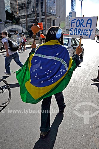  Subject: Manifestation Fora Sarney on Avenida Paulista / Place: Sao Paulo city - Sao Paulo state (SP) - Brazil / Date: 2009 