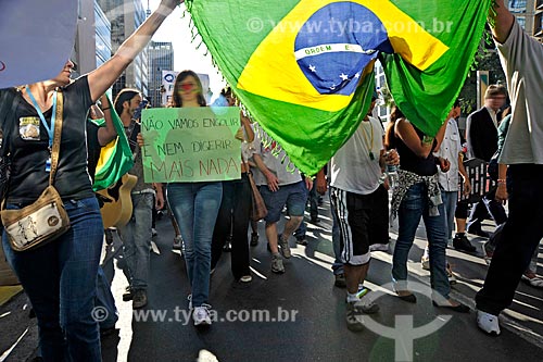  Subject: Manifestation Fora Sarney on Avenida Paulista / Place: Sao Paulo city - Sao Paulo state (SP) - Brazil / Date: 2009 