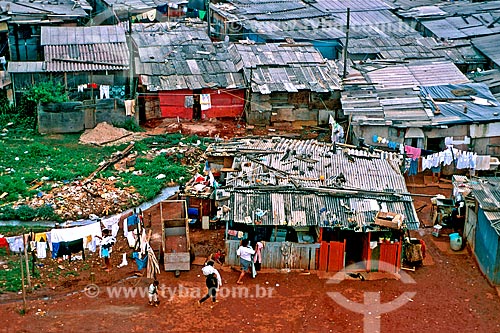  Subject: Houses in the  Heliopolis slum / Place: Cidade Nova Heliopolis neighborhood - Sao Paulo city - Sao Paulo state (SP) - Brazil / Date: 1994 