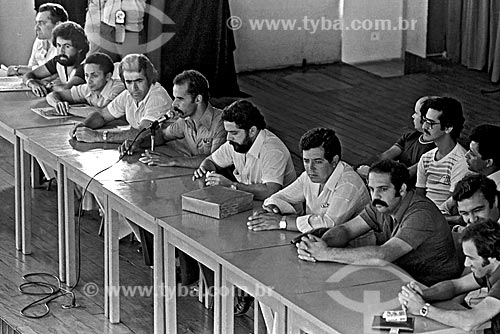  Subject: Luiz Inacio Lula da Silva with workers in retaking Syndicate of Metalworkers and Steelworkers after intervention by the military government / Place: Sao Paulo city - Sao Paulo state (SP) - Brazil / Date: 1979 