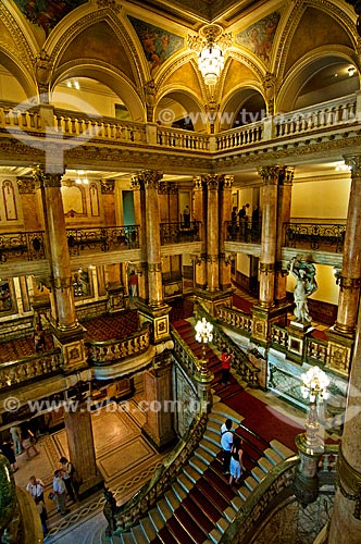  Subject: Staircase inside the Municipal Theater of Rio de Janeiro / Place: City center neighborhood - Rio de Janeiro city - Rio de Janeiro state (RJ) - Brazil / Date: 12/2012 